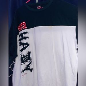 Shady limited white black t shirt baggy made in Mexico 100% cotton